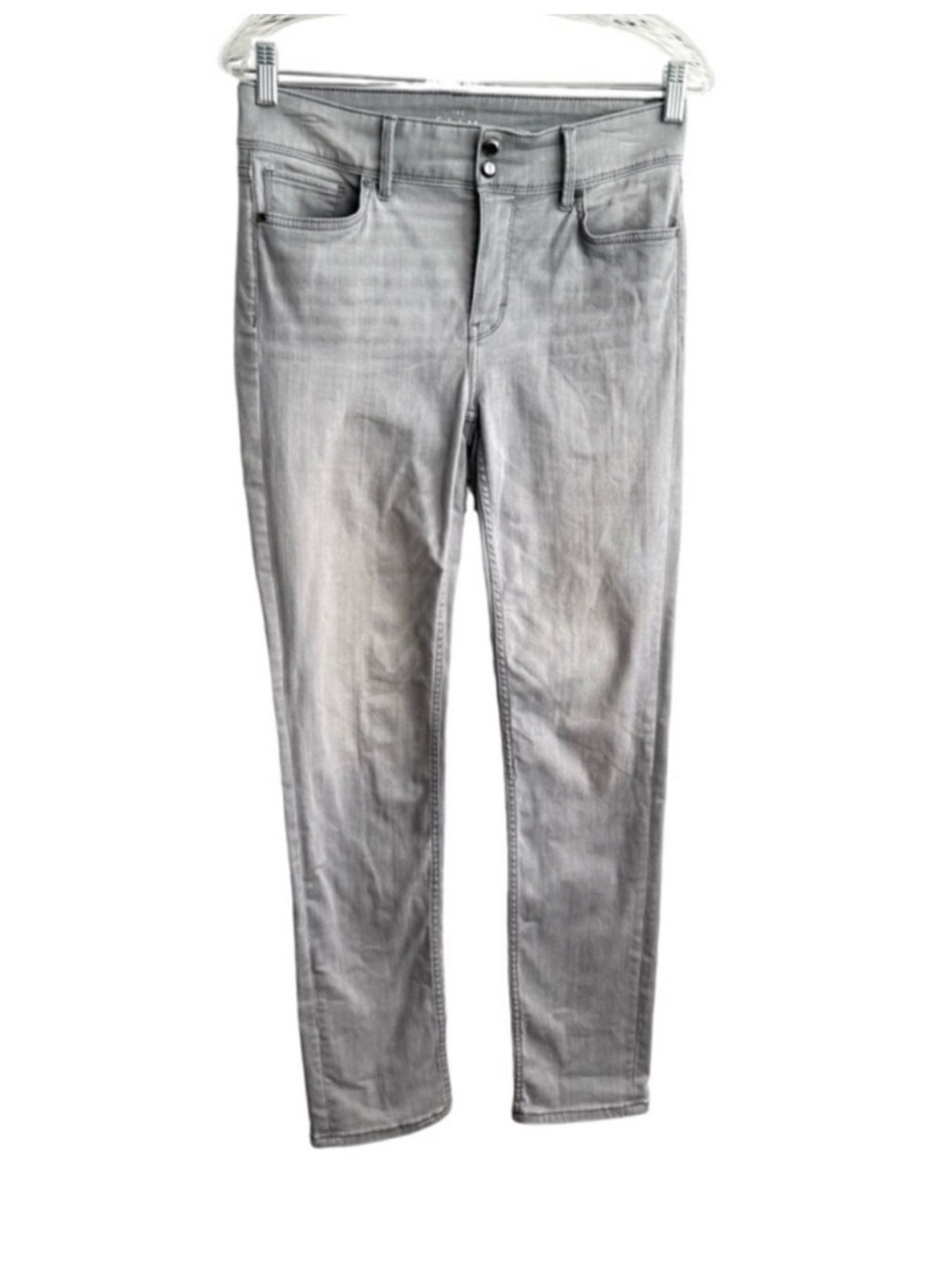 WHBM Mid-rise Jeans Slim Stretch Denim Light Gray Size 4